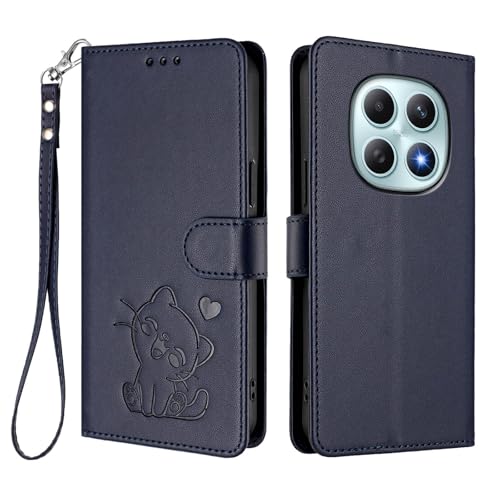 SHIEID Coque pour Redmi Note 15 Pro, [Magnétique] Case Housse en Cuir PU, [Carte Fente] Cover Portefeuille, Étui pour Redmi Note 15 Pro-Bleu