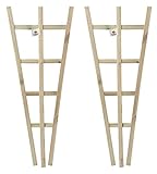 Wooden Fan Wall Trellis Climbing Plant Support Timber Trellises Wood Garden Outdoor Fence Frame 100cm Set of 2