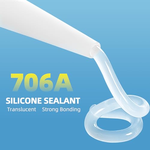 AR-PRO (2 Pack) 706A Translucent Silicone Sealant - 2 x 300ML(10oz) Tubes, Waterproof Silicone Sealant for Pool Repair, Spa, Bathtub, Household Mulipurpose - Image 3