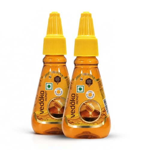 Image of Amazon Brand - Vedaka Squeezy Honey | 800 g | (400 g x Pack of 2) | No Added Sugar | Rich in Antioxidants | Source of Nutrition & Energy