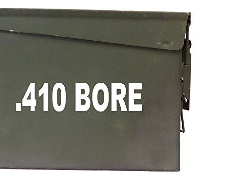 FGD .410 BORE Ammo Box Label Set (Decals) Two 6.5"x 1.5" one 3.25"x0.75" (Labels Only Ammo Can NOT Included)