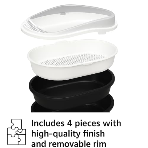Caja de arena para gatos extra grande con sistema de tamizado miniatura 3