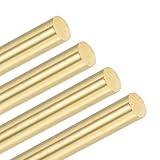 M METERXITY 4 Stück Messingstange, 10mmx100mm H59 Massivmessing Rundstangen für Messergriffstifte Messermachenzubehör/Wellenstifte Handwerk/Modell DIY, Drehstift Dübel Rohrstock