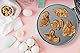 Bestron Waffeleisen für Mini-Dino-Cookie’s, Mini-Cookie-Maker in Dinosaurier-Motiven, Waffeleisen für Mini-Waffel-Kekse, mit Backampel & Antihaftbeschichtung, 700 Watt, Farbe: Mint
