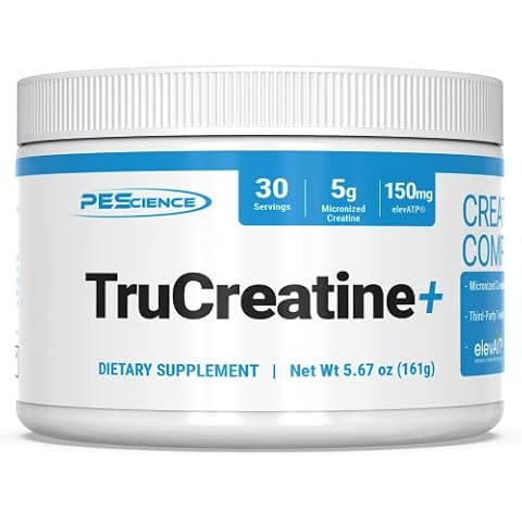 PEScience TruCreatine+, Pure Creatine Monohydrate and ElevATP Powder, 30 Servings Cover