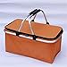 LPOQW Camping Picknick Klapp Aufbewahrungstasche Double Lift Picknick Klappkorb Outdoor Organizer Zubehör Halter Taschen,Orange