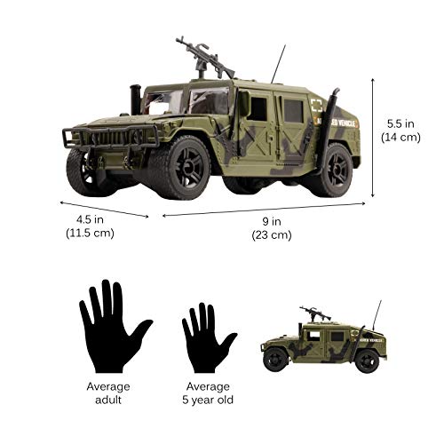 Vokodo TE-70_XX Military Fighter Truck Friction Powered With Lights And Sounds Kids Push And Go 1:16 Scale Pretend Play Armored Army Vehicle Doors Open Quality Action Toy Car Great Gift thumb #3