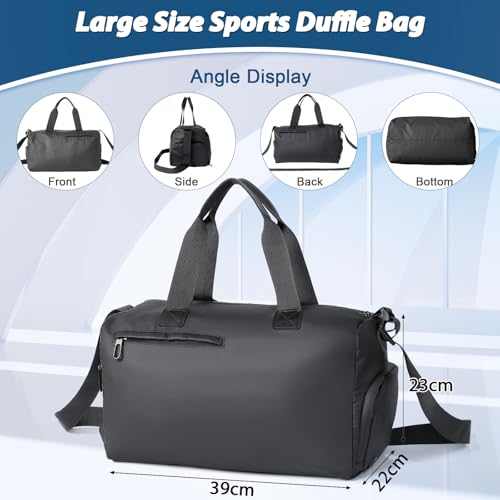 Romon Travel Duffel Bag, Large Foldable Gym Sports Bag with Compartment for Scarpecon Large Waterproof Sports Bag - Image 2