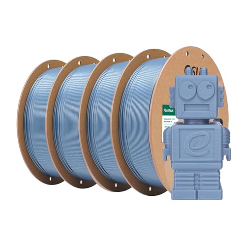 Image of eSUN PLA Basic Filament 1.75mm, 3D Printer Filament High Speed PLA for Fast Printing, 1KG Spool, 4 Spools 3D Printer Filament, Light Grey