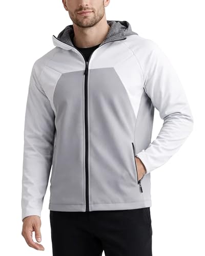 Image of Spyder Mens Softshell Jacket - Faux Fur Lined Water Wind Resistant Performance Mens Fleece Jacket for Hiking Running Jogging