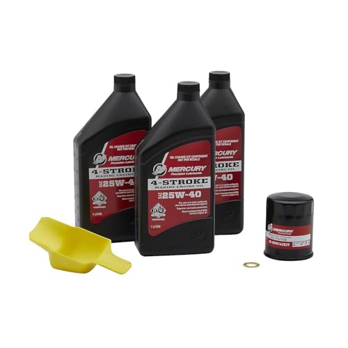 Mercury 8M0081916 25W-40 4-Stroke Outboard Oil...