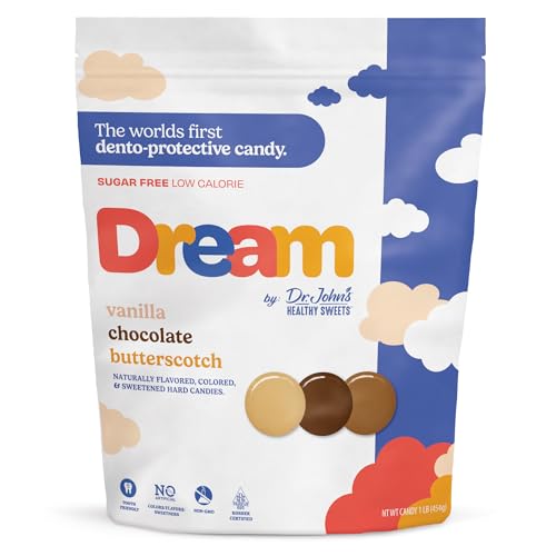 DREAM by Dr. John's Healthy Sweets Assorted Hard Candies (Vanilla, Chocolate, Butterscotch)