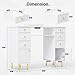 OmySalon White & Gold Accent Nail Desk for Nail Tech, Manicure Table with Electric Dust Collector, Storage Drawers & Wrist Cushion, Acetone Resistant for Salon and Home Nail Station
