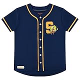 Mens Spongebob Squarepants Baseball Jersey - Spongebob, Patrick, Squidward & Mr Krab - Mesh Button Down Baseball Jersey (Navy, Large)