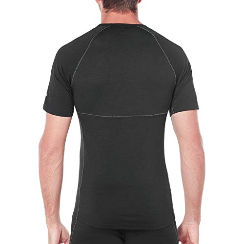 Icebreaker Merino Men's 150 Zone Short Sleeve Crew Neck Shirt, Black/Mineral, Medium #TOP2