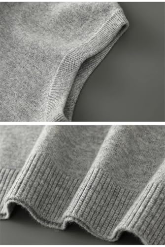 Mens Wool Sweater Vest V-Neck Loose Solid Color Sleeveless Knitted Vests Pullover Waistcoat Tops4