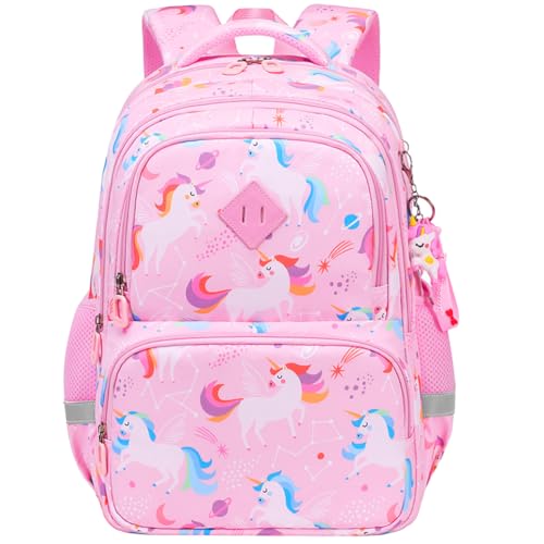 MATMO Kids Backpack Boys Girls Backpack Student School Bag Children Bookbag Daypack (Pink)2