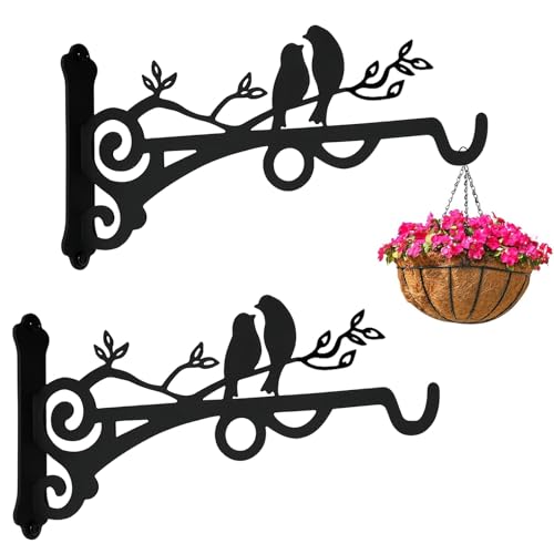 2 Pièces équerre Suspension Plante Crochet Mural pot Fleurs Plantes Support fer Crochet Convient Pour Suspendre des Paniers des Carillons des Nichoirs des Décorations...