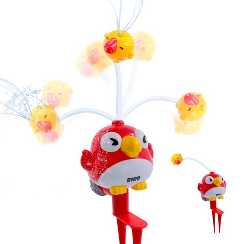 Juegos de Agua para Niños, Lindo Aspersor Infantil con Forma de Pajarito Juguete de Rociador, Juguete Aspersor de Verano para Patio el Césped Jardín y Piscina, Juegos de Agua para Niños