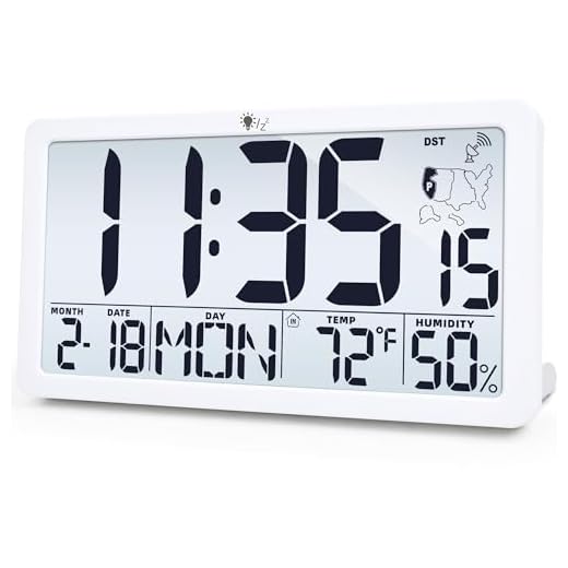 TXL Atomic Wall Clock with Backlight, Battery Operated Digital Wall Clock with Temperature product