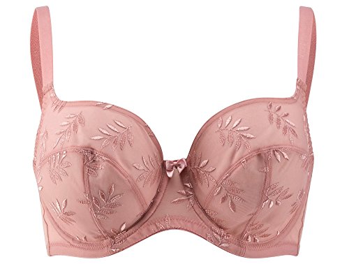Image of Panache Tango Balcony Bra for Women - Wired, Non-Padded Full Cup Support with Leaf Embroidery