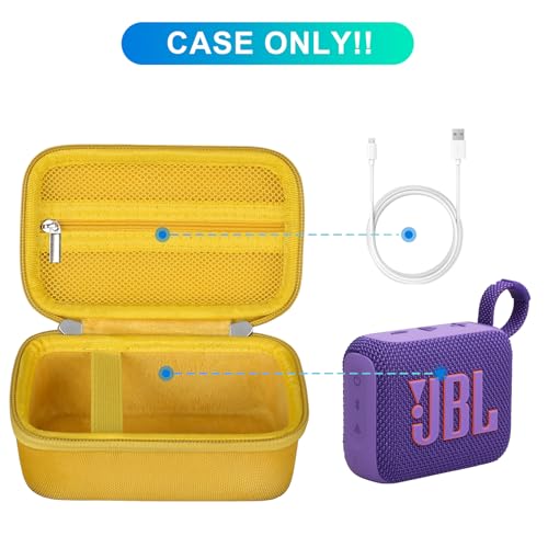 Housse JBL Go 4 pochette enceinte Bluetooth jaune transport rigide