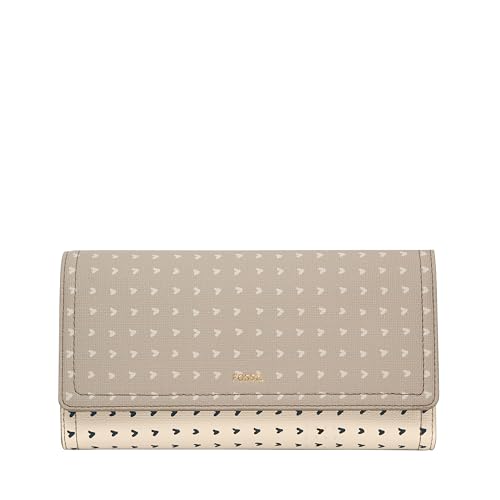 Image of Fossil Women's Logan Leather Wallet RFID Blocking Flap Clutch Organizer