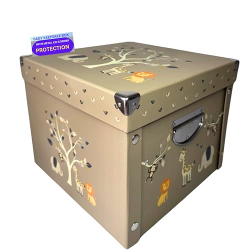 Image of GroWings Baby Keepsake Box - Large Memory Storage for Newborns, Suitable for Boys and Girls, Strong, Durable, and Collapsible Gifts