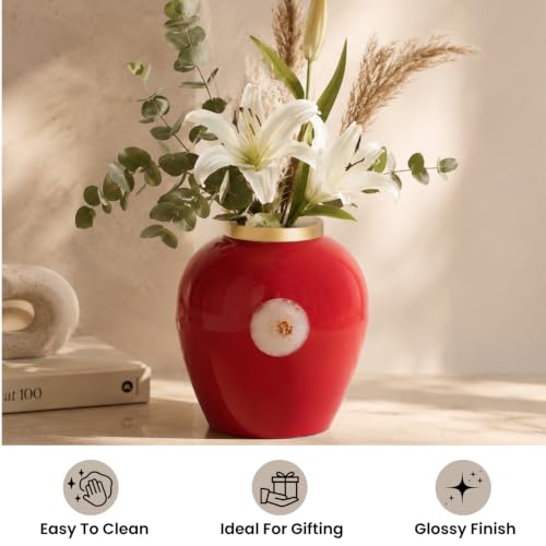 Image of Urban Born Vases For Living Room Corner |Big Vases For Elegant Home Decoration |Home Decor Flower Vase Iron |Fresh or artificial Metal Flower Vase Stand For Dining Table, Bedroom, Office, Wedding Gift