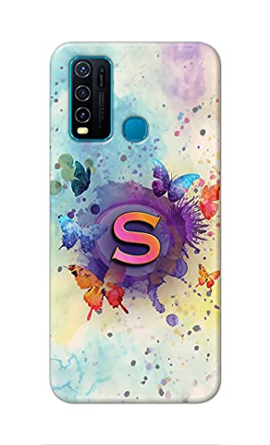Image of PRINTFIDAA� Printed Hard Back Cover Case for Vivo Y30 Back Cover (Alphabet S) -2808