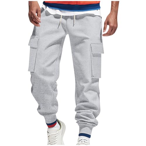 Men's Cargo Pants Casual Drawstring Elastic Waist Sweatpants Comfy Fashion Breathable Quick Dry Lounge Hiking Outfits