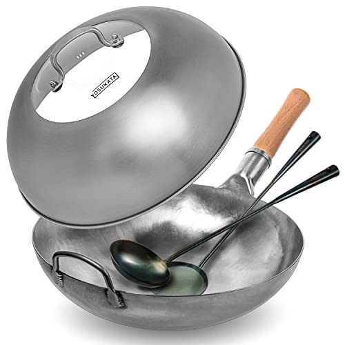 Wok YOSUKATA fondo redondo y accesorios 14 in miniatura 1