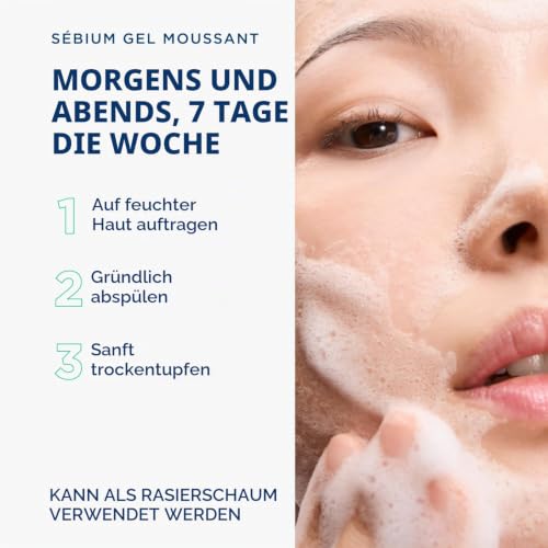BIODERMA Sébium Gel Moussant - sanfte Reinigung - entfernt überschüssigen Talg und Unreinheiten - Mischhaut bis fettige Haut - von… – Ansicht 6