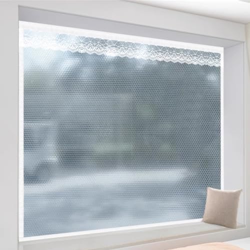 Wärmeschutzvorhang,Thermo Cover Fenster-Isolierfolie,Selbshaftend Durchscheinend Kälteschutzfolie für Fenster,Wasserdicht Winddicht Spart Energie für Zuhause,Anpassbar (150x170cm)