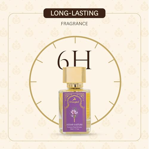 Image of Aranyam Perfumes Keshar Kasturi Premium Natural Floral Perfume 50ml Officer Wear Eau De Parfum Long Lasting Fragrance Perfume for Men Anniversary Birthday Gifts for Casual Party