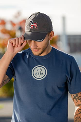 Image of Life is Good Adult Chill Baseball Cap, Low-Profile Adjustable Snap Back, Embroidered Hat for Men and Women