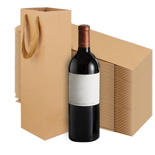 Sacs à vin kraft NINGWAAN solides anti-déchirure avec poignées