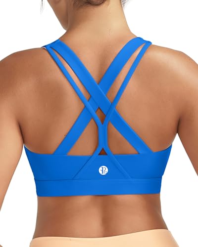 Image of RUNNING GIRL Sports Bras for Women,Seamless Strappy Sports Bra High Support Crisscross Back with Removable Pads