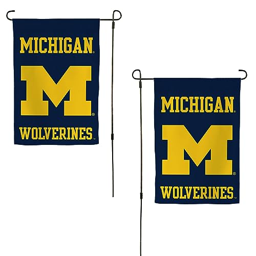 Desert Cactus University of Michigan UM Garden Flag 12 x 18 inch Michigan Wolverines Banner For Outdoor Display and Events (Design C)