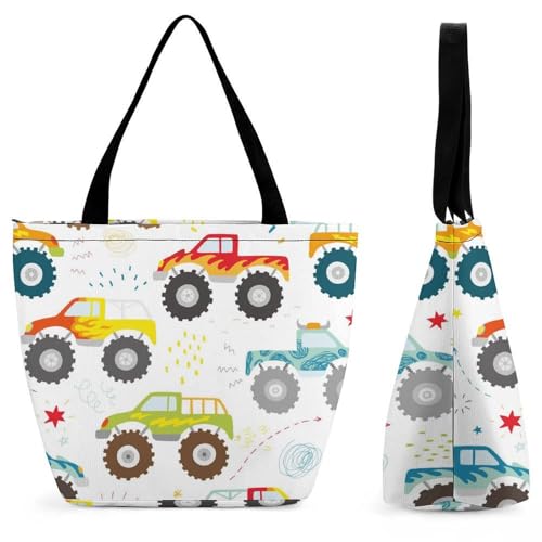 Sac à main voiture colorée pour femme : cabas bandoulière de voyage grand format 28.5x18x32.5cm