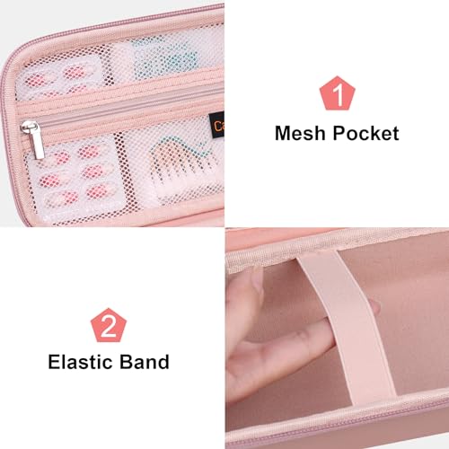 Image of Canboc Travel Case for Portable Nebulizer, Handheld Nebulizer for Adults, Mesh Nebulizer Bag with Removable Shoulder Strap, Mesh Pocket fit Medication or Essentials, Rose Gold (Case Only)