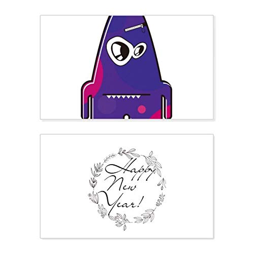Tarjeta de felicitación Universe Alien: alegra el Año Nuevo con este divertido monstruo morado