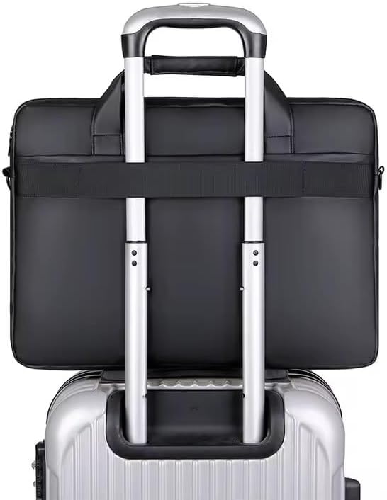 Shoulder Laptop Bag 15.6 inch Made of PU Leather Sleek Briefcase Style 100% Water and Dust Proof Bag for Unisex - Image 3