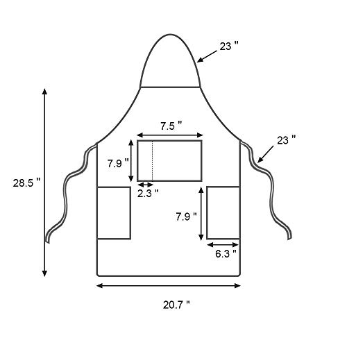 Freenfond Kids Apron Adjustable Child Apron With 4 Pockets For Baking Painting #TOP3