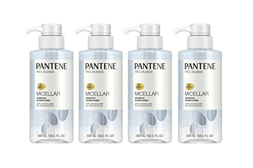Pantene Prov Blends Micellar Shampoo Gentle Cleansing Water, 10.1 Ounce, 4 Count