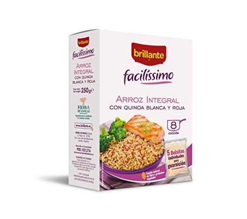 Brillante Facilissimo Arroz Integral con Quinoa Blanca y Roja 5 bolsitas X 50 gr