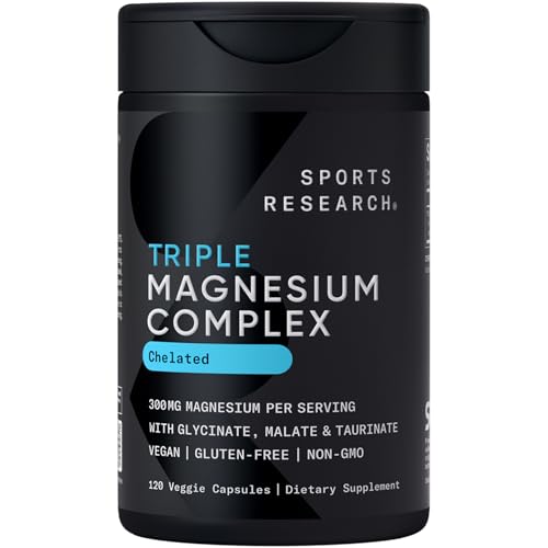 Sports Research Triple Magnesium Complex 300mg 120 Veggie Capules