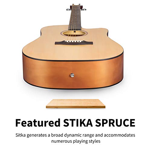 Donner Guitare Acoustique 4/4 Guitare Folk pour Adulte Débutant Guitare Kit 41 Pouces Avec Sac Corde Accordeur Capo(Naturel) - Les Beatles, Paul McCartney, John Lennon, RIngo Starr, George Harrison Donner Guitare Acoustique 4/4 Guitare Folk pour Adulte Débutant Guitare Kit 41 Pouces Avec Sac Corde Accordeur Capo(Naturel) – Image 5
