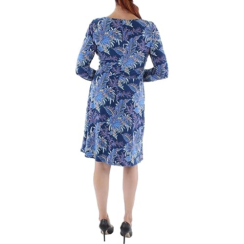 Lauren Ralph Lauren Womens Long Sleeve Knee Wear to Work Dress Navy 163