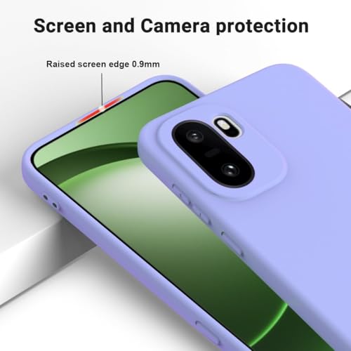 Image of DIZORO Compatible with Oneplus 15R 5G Back Cover with Upgraded Square Edges for Camera Protection Shockproof Flexible Matte Liquid Silicone Mobile Phone Case (nEW Purple)